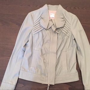 RED Valentino Ruffled Leather Jacket